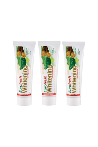 Farmasi Euro Fresh Whitening Aloe Veralı Misvaklı Beyazlatıcı Diş Macunu 3 x 112 G