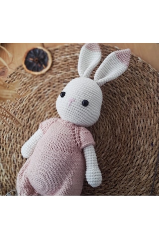 Amigurumi Tulumlu Tavşan Açık Pembe