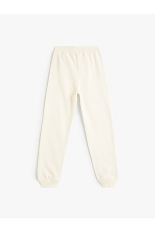 Koton Beli Lastikli Şardonlu Basic Jogger Eşofman Altı Ekru 5wkg40095ak Ekru