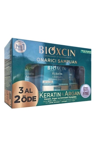 Bioxcin Keratin & Argan Onarıcı Şampuan 3 x 300 ML Bioxcin Keratin & Argan Onarıcı Şampuan 3 x 300 ML