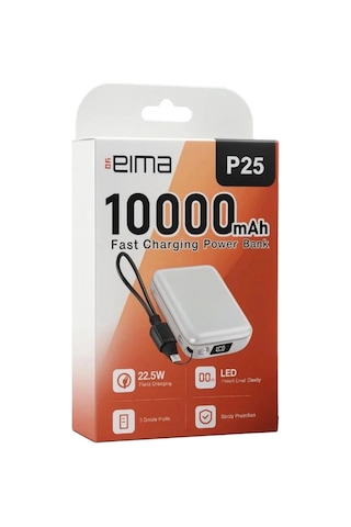 10000 Mah Powerbank Hızlı Şarj Destekli Taşınabilir Şarj Cihazı Çok Renkli