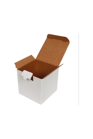 Beyaz Kilitli Kargo Kutusu / Ebat: 10,5x10,5x10,5 cm (100 adet)