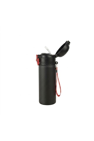 Siply Çift Duvar Isı Yalıtımlı Paslanmaz Çelik Termos Matara - 600 Ml Siyah