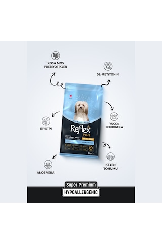 Reflex Plus Skin & Coat Somonlu Mini ve Küçük Irk Yetişkin Köpek Maması 3 KG