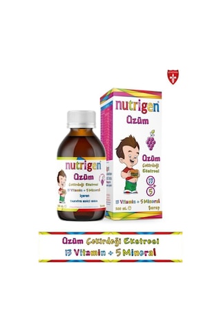 Nutrigen Üzüm Çekirdeği Ekstreli Vitamin Mineral Şurubu 200 ML