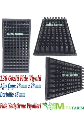 Fide Viyolü, 10 Adet,128 Gözlü Fide Viyol, Fide Tohum Viyolü (395491341)