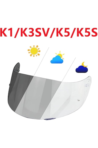 Agv K5 K3 Sv K1 Photochromic Işık Miktarına Göre Renk Değiştiren Kask Vizörü Agv K5 K3 Sv K1 Photochromic Işık Miktarına Göre Renk Değiştiren Kask Vizörü