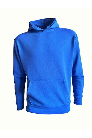 Coupon Kapüşonlu Sweatshirt - Saks Mavi Saks Mavi