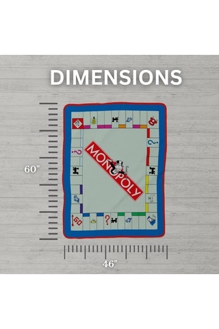Lexroo Koleksiyon Hasbro Games Monopoly Bedding Süper Yumuşak Mikro Raschel Örtüsü Çok Renkli