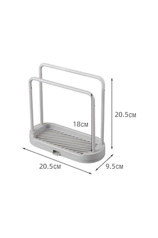 Shineyee Mutfak Sponge Ve Mendil Kurutma Rafı, Plastik Sıvı Çıkaran Tahta, Sıcak Su Lavabosu Organizatörü Beyaz 20.5x20.5x9.5 Cm Beyaz