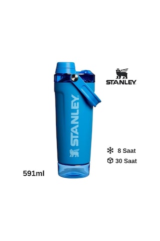 Activate Shaker 0,60 Lt Termos Sporcu Matarası Toz Depolama Kapasiteli Matara Mavi