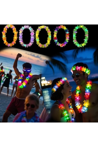 Lıcorıce Parti Kıyafeti Işık Çelenk Yaka Dekorasyon 5 Parça Seti