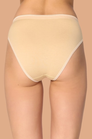 Kadın Ten 6'lı Paket Pamuklu Su Yolu Bikini Külot Ten