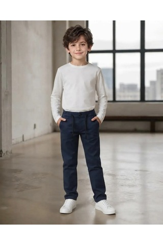 Uçar Erkek Çocuk Lacivert Mevsimlik Pantolon Modeli
