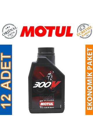 Motul 300V Fl 15W-60 4T 4 Zamanlı Motosiklet Motor Yağı 12 x 1 L