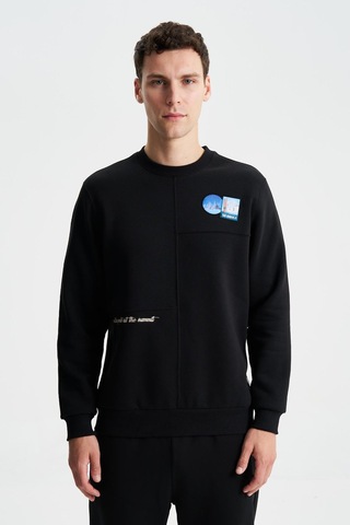 AR-MA Arma Şık Erkek Regular Fit 3 İplik Şardonlu Bisiklet Yaka Sweatshirt 001