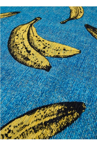 Louis De Poortere Pop Banana Halı Kaymaz Taban Pet Malzeme Pop Art Tasarım Zemin Uyumlu 240x340 Shaggy Halı Mavi 240 X 340 Cm