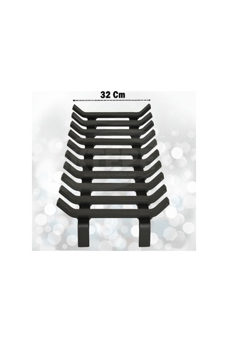 60 Cm X 32 Cm 10 Çubuklu Ekstra Şömine Izgarası Dar Gözlü Izgara
