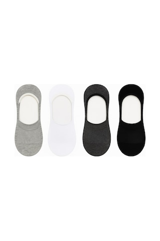 Erkek Görünmez Çorap Kaydırmaz Topuk Silikonlu, Terletmeyen Babet Çorap Çok Renkli