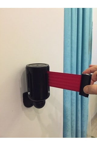 Ags Duvar Tipi Şerit Bariyer 3 M Kırmızı Şerit