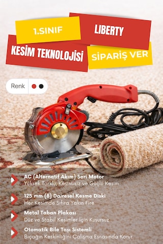 Mini Dairesel Halı & Kumaş Kesim Makinası Dayanıklı 125 Mm Kesme Bıçağı
