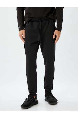 Koton Spor Eşofman Altı Jogger Beli Bağcıklı Fermuarlı Cep Detaylı Siyah 5wam40013nk Siyah