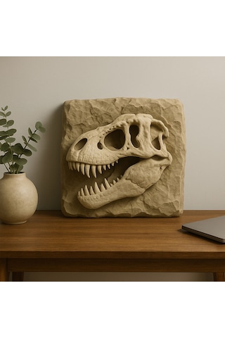 T-rex Kafatası Fosil Dekoru - Fibrika Store