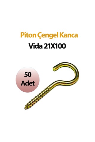 Er-sa Açık Piton Kanca Çengel Vida 21x100 50 Adet Diğer