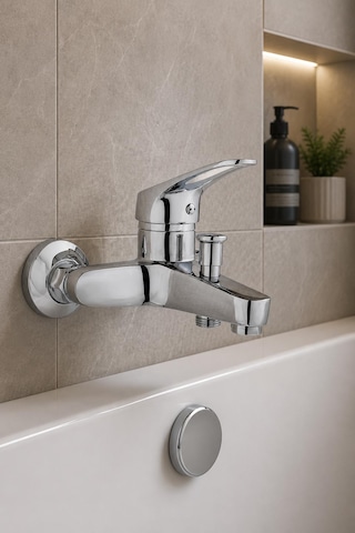 Arsu Kumru Banyo Bataryası Pirinç Krom Banyo Bataryası