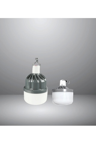 80 Watt Usb Şarjlı Kamp Ampulü - Kancalı Kamp Çadır Lambası 6500k Teleskopik