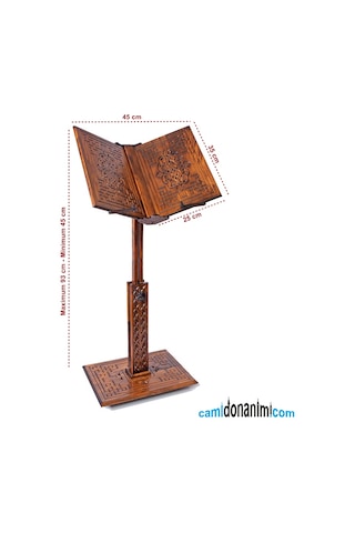 Yükseklik Ayarlı Oyma Asansörlü Ahşap Rahle Motifli