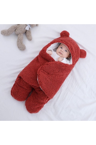 Eternal Luck Sonbahar ve Kış İçin Yenidoğan Kalınlaştırılmış Battaniye - Kırmızı