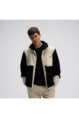 Ellesse Em511-bk Fermuarlı Polar Erkek Mont - Bej / Siyah Bej - Siyah