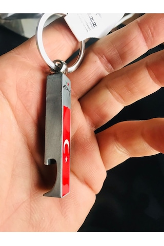Türk Bayraklı Açacaklı Metal Anahtarlık Şık Ve Kullanışlı Tasarım