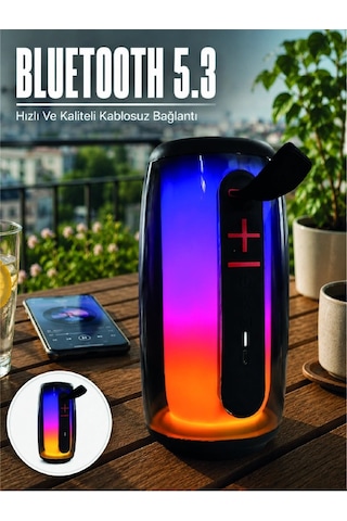 Plentifulkablosuz Bluetooth Hoparlör Rgb Ambiyans Işıklı Usb Ve Tf Kart Destekli