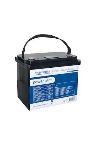 Power-xtra 12.8v 100ah Lifepo4 Lityum Akü - Ekranlı