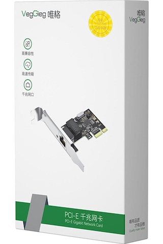 Veggieg Pcı-e Express 1000 Mbps Gigabit Harici Rj45 Ethernet Ağ Kartı