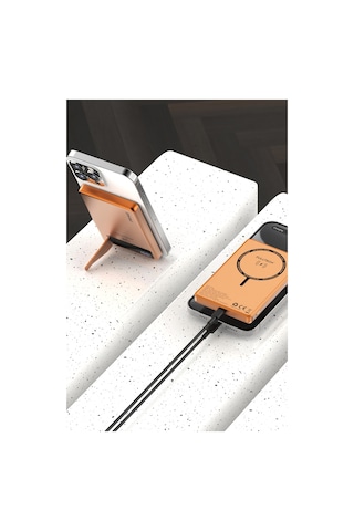 Fulltech Fp49 5000 Mah Magsafe Uyumlu Kablosuz Powerbank Turuncu 15w Hızlı Şarjlı Taşınabilir Şarj C