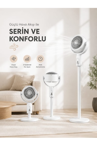 Sessiz Çalışma Özelliğiyle Rahat Kullanım Sunan Dikey Vantilatör