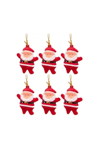 5cm 6 Adet Mini Yılbaşı Ağacı Süsü Noel Baba Ağacı Süsü 6 Adet/paket