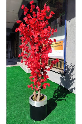 Rüzgar Yapay Çiçekçilik 140 Cm Fuşya Bahardali Ağacı Fusya