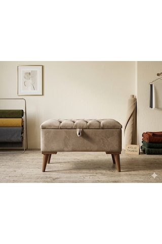 Sandıklı Puf Bench Ayakucu 65 35 Açık Bej