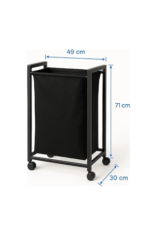 75 Litre Frenli Tekerlekli Metal Çamaşır Ve Kirli Sepeti Diğer
