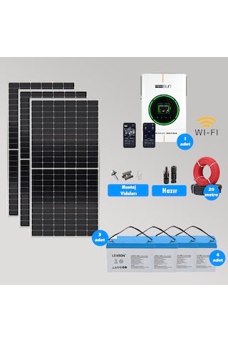 Cks Enerjı 4 Kw Hazır Solar Paket Kolay Kurulumm Orta Paket