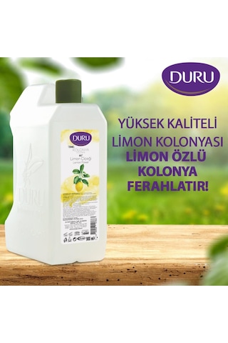 Duru 80 Derece Limon Kolonyası Bidon 900 ML + Pet Şişe Kolonya 400 ML