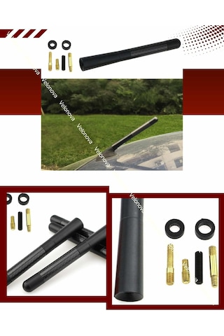 Citroen C4 Uyumlu Alüminyum Karbon Fiber Oto Araç Anten Çubuğu Siyah