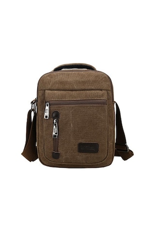 Çok Amaçlı Kanvas Omuz Postacı Çantası Mh7007 Kahverengi