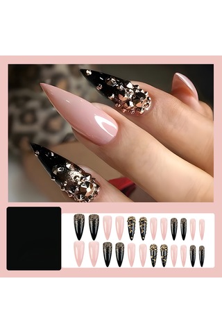 Parlak Uzun Basın-on Tırnak Baharatlı Kızlar Tarzı Sivri Uçlar Salon Uzmanı Ve Saf Kadınlar İçin Stiletto Çivi
