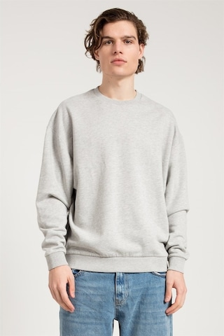 Jahr Marc Oversize Asit Yıkamalı Gri Erkek Sweatshirt Gri