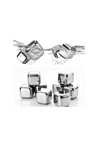 Perlotus Çelik Metal Viski Taşı Soğutma Buz Küpü 2'li